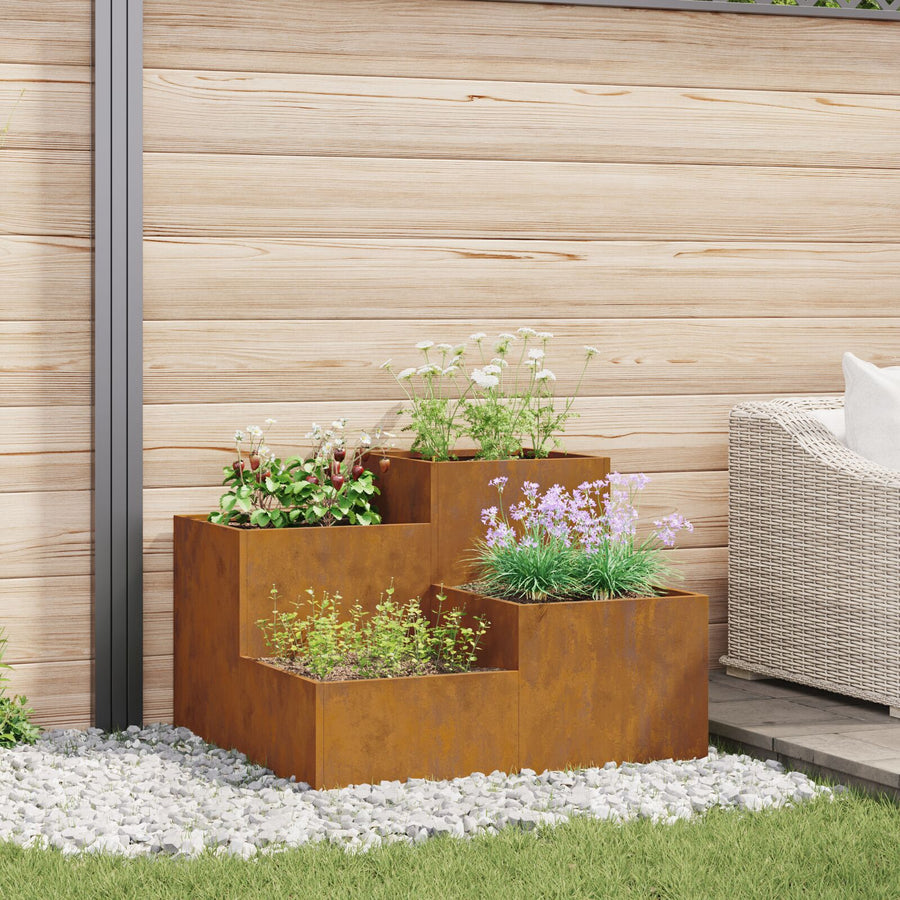 Tuinplanter Weerbestendig Staal Roestvrij staal 80 x 80 x 60 cm