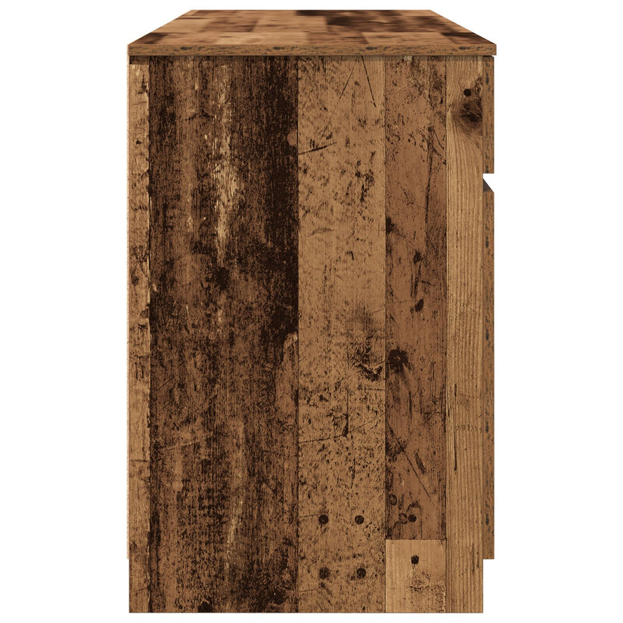 Bureau Oud Hout 140X49X76 Cm Bewerkt Hout