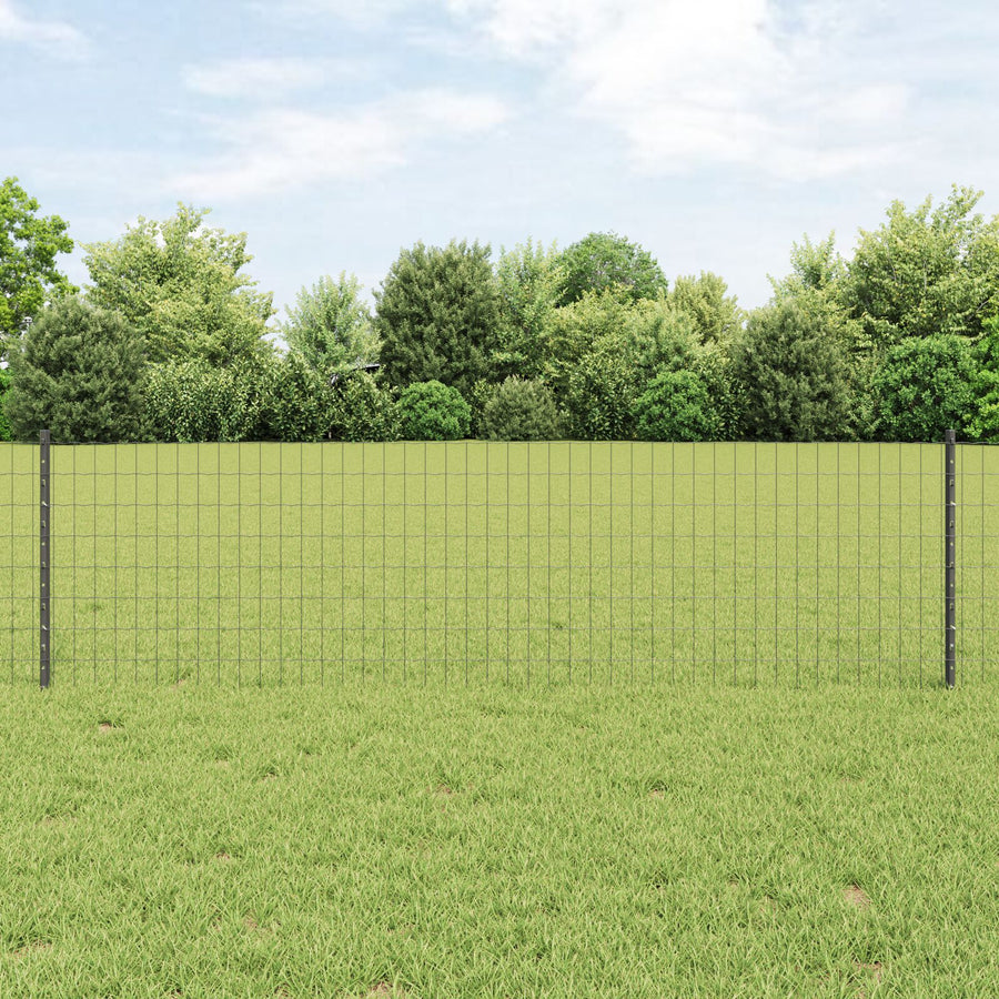 Eurohek Met 11 U-Paaltjes Grijs 0,6X25 M Staal