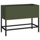 Plantenbak 60x26x45 cm staal olijfgroen