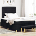 Boxspringbed 120x190 cm zwart stof