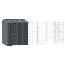 Vogelvolière Met Uitschuifmodule Anthraciet Staal 210 x 619 x 247 cm