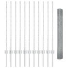 Fence with Post Silver 1 x 25 m Steel