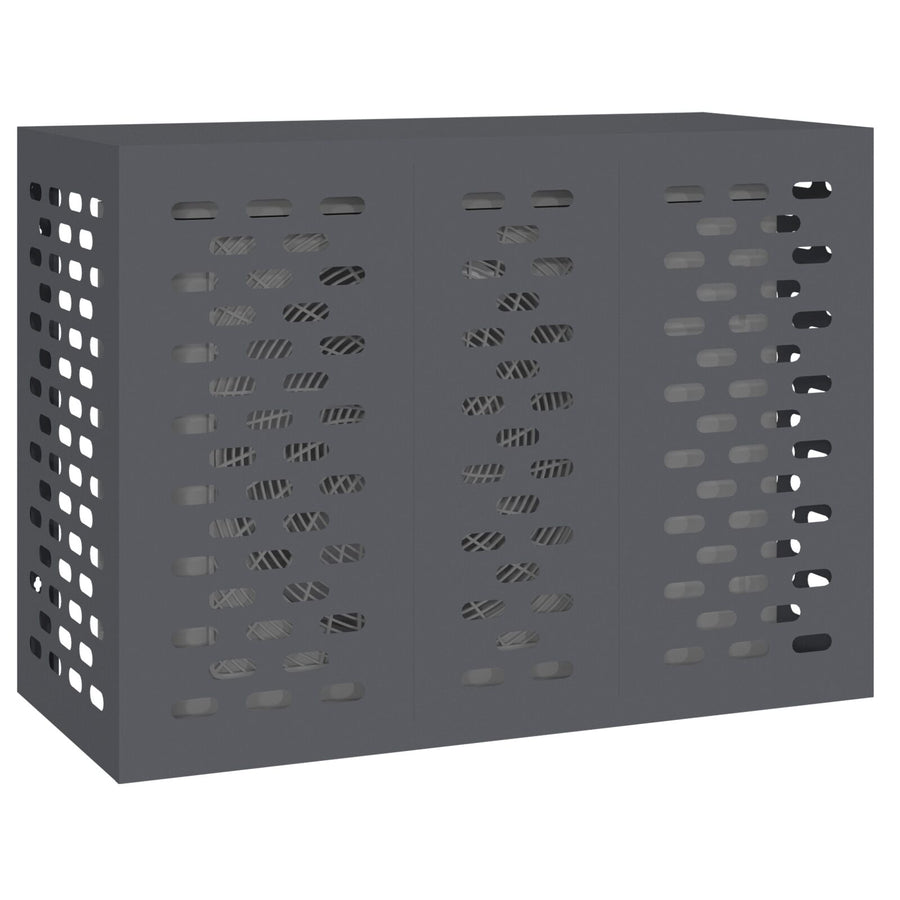 Airconditioner Cover Staal Anthraciet 110 x 50 x 80 cm