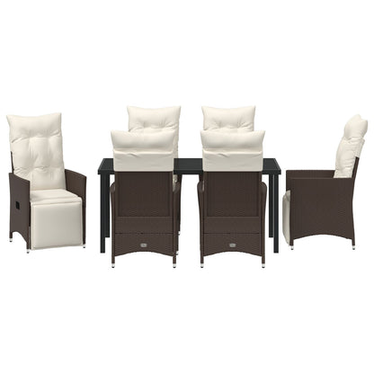 Set Van 4 Bruin Pe Rattan Enkele Fauteuil