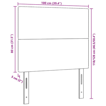 Hoofdbord Eenvoudig Ontwerp Corduroy Stof Crème 100 cm Hoog hoofdbord