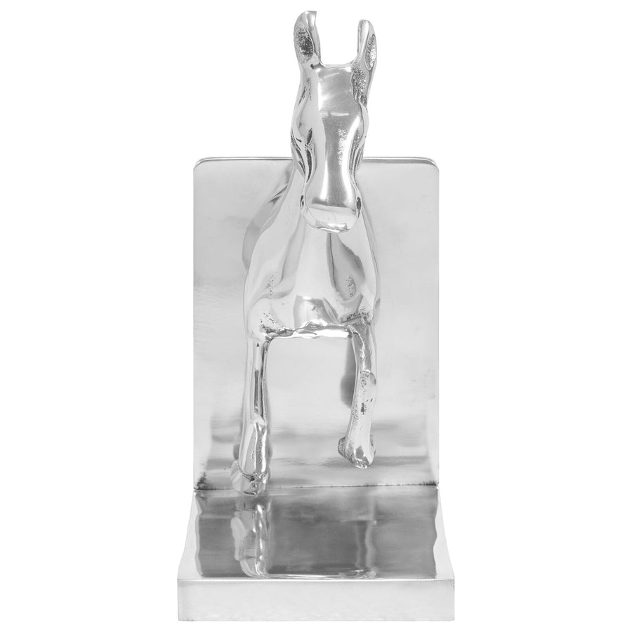 Boekensteunen 2 Stuks Zilver 11X14X25 Cm Aluminium Paard