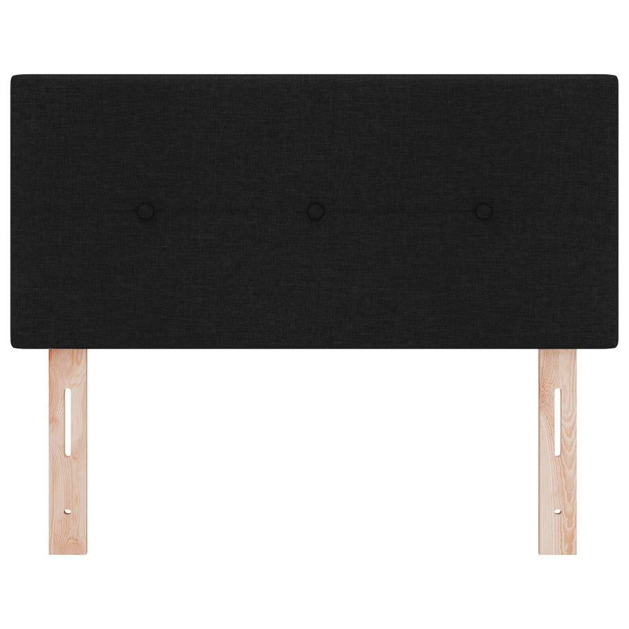 Hoofdbord Met Knopen Tufted Stof Zwart 90 cm Laag hoofdbord