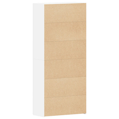 Schoenenkast Wit 80X35.5X180 Cm Gefabriceerd Hout
