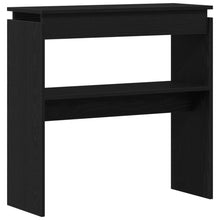Console Tafel Gemaakt Van Hout Zwart eiken 80 x 30 x 80 cm