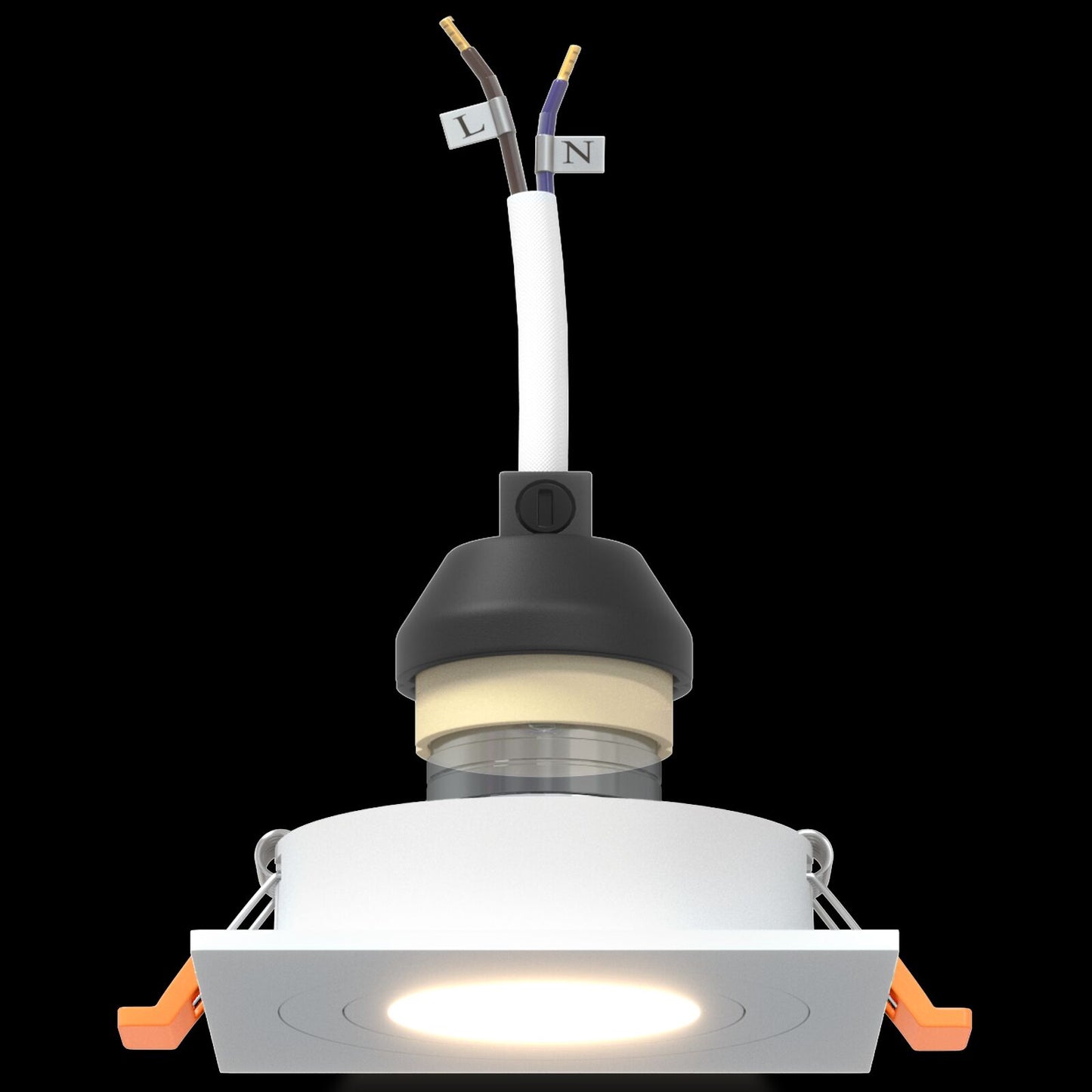 Ingebouwde Spotlights 24 Stuks Vierkant Gu10 Wit 91X91 Mm