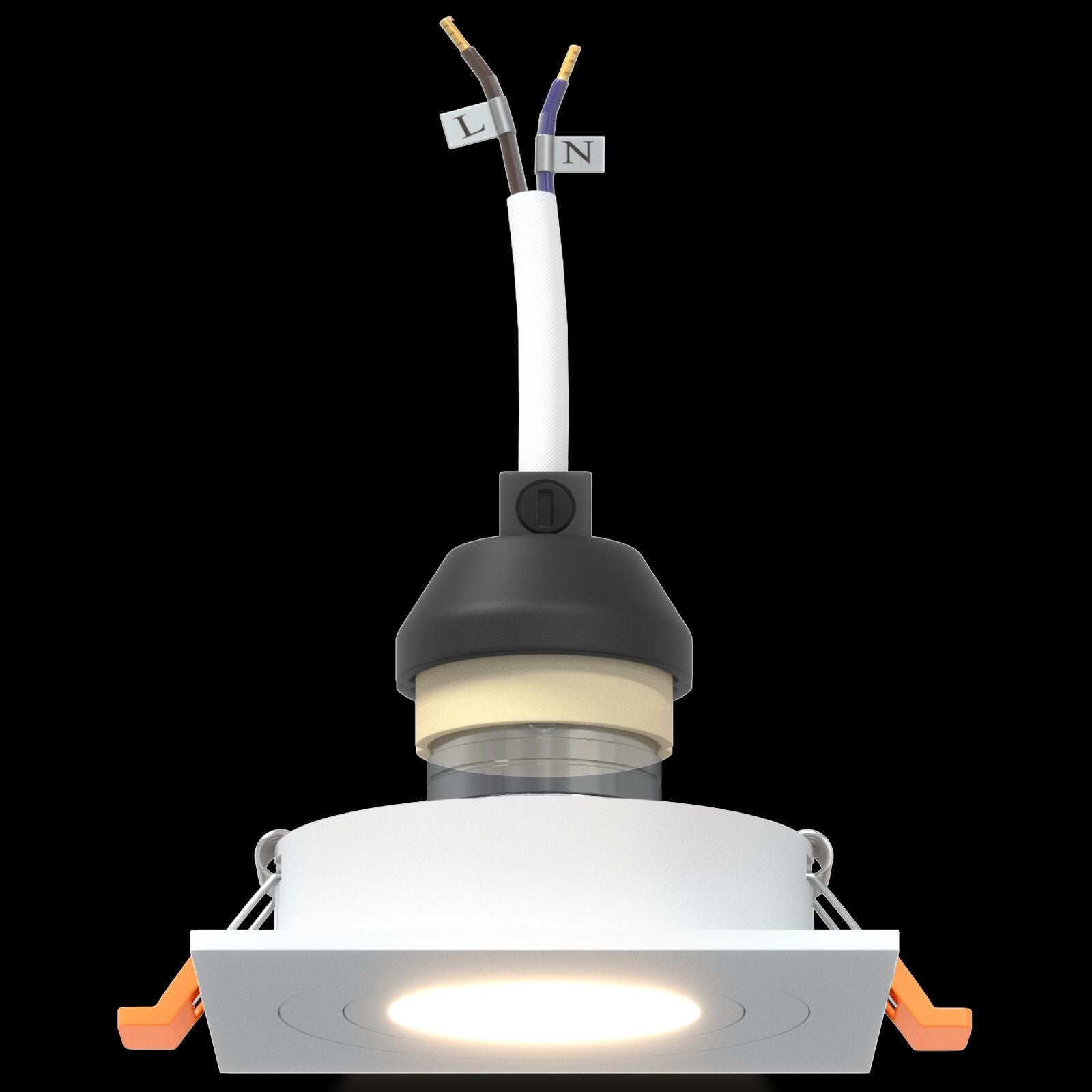 Ingebouwde Spotlights 24 Stuks Vierkant Gu10 Wit 91X91 Mm