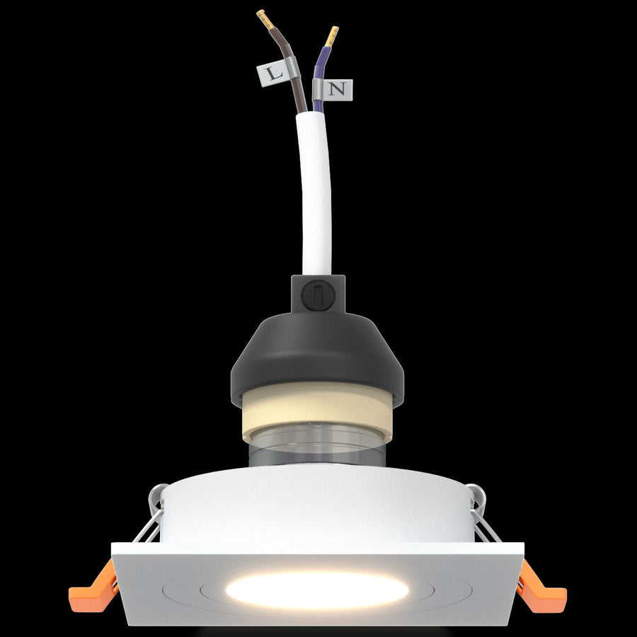 Ingebouwde Spotlights 24 Stuks Vierkant Gu10 Wit 91X91 Mm