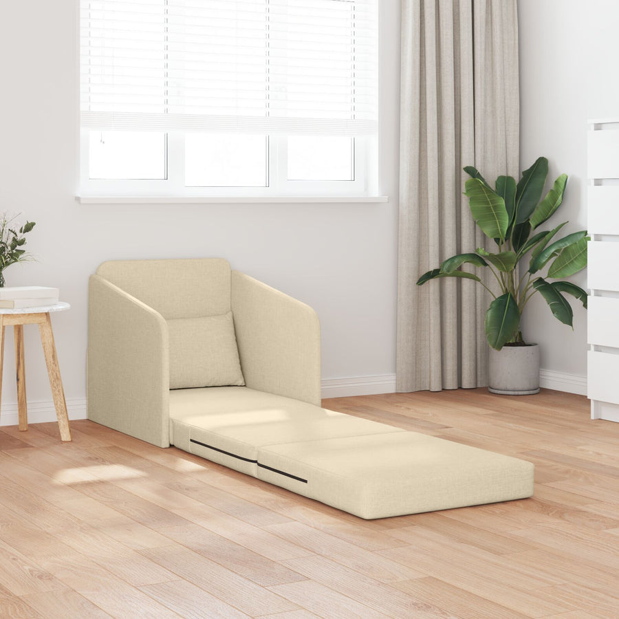 Vloer Sofa Bed 2-In-1 65X80X83 Cm Stof Crème