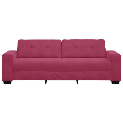 3-Zitsbank Fluweel Fluwelen Wijnrood 180 cm
