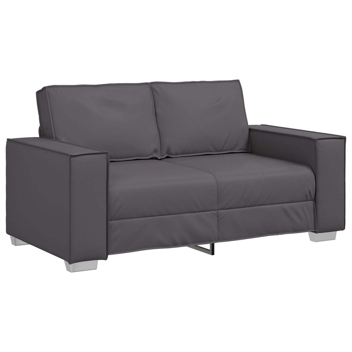 Loveseat Kunstleer Grijs 120 cm