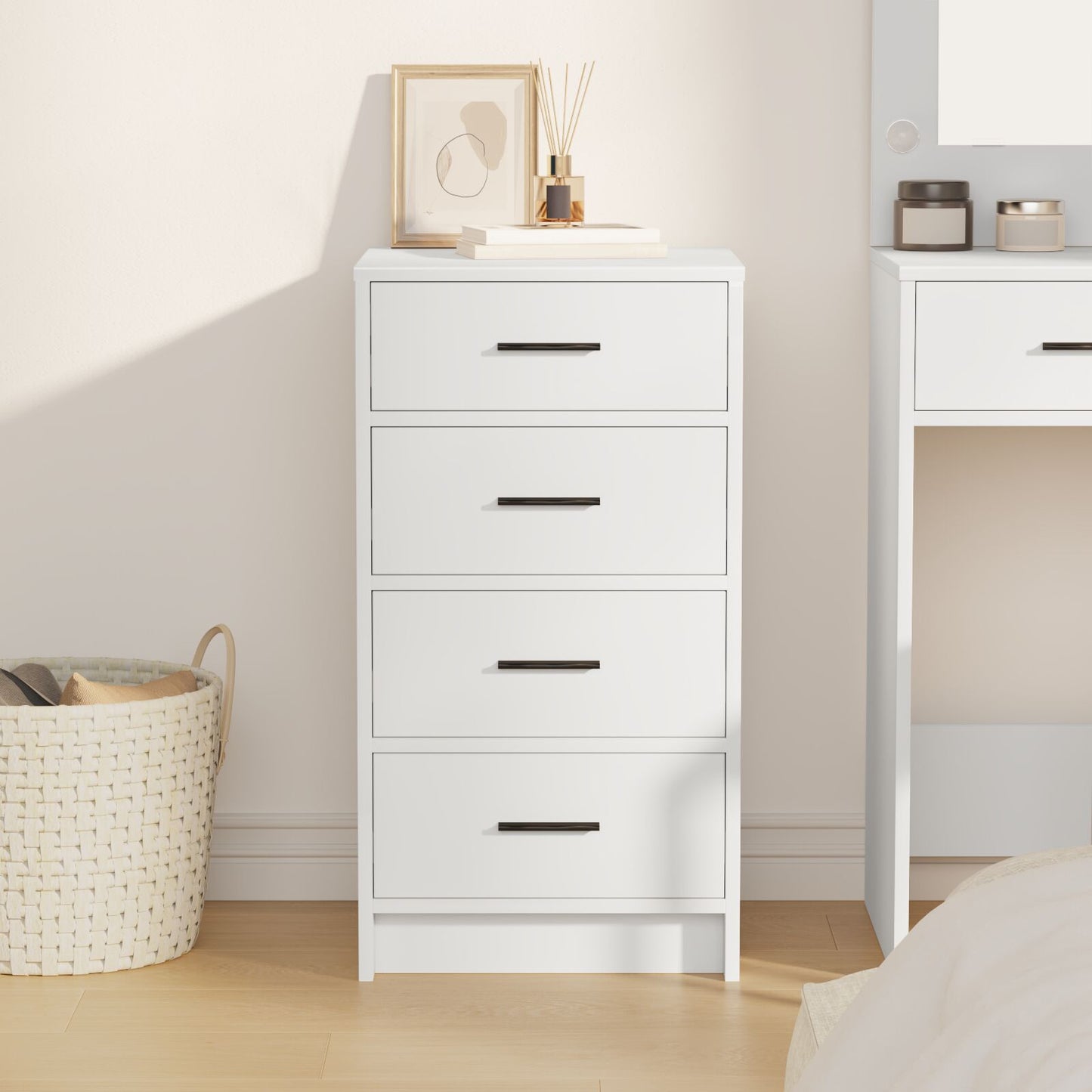Dressoir 40X41X75 Cm Bewerkt Hout Wit