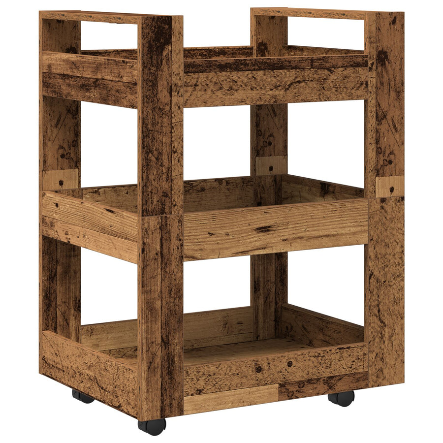 Keuken Trolley 60X45X80 Cm Geengineerd Hout Oude hout
