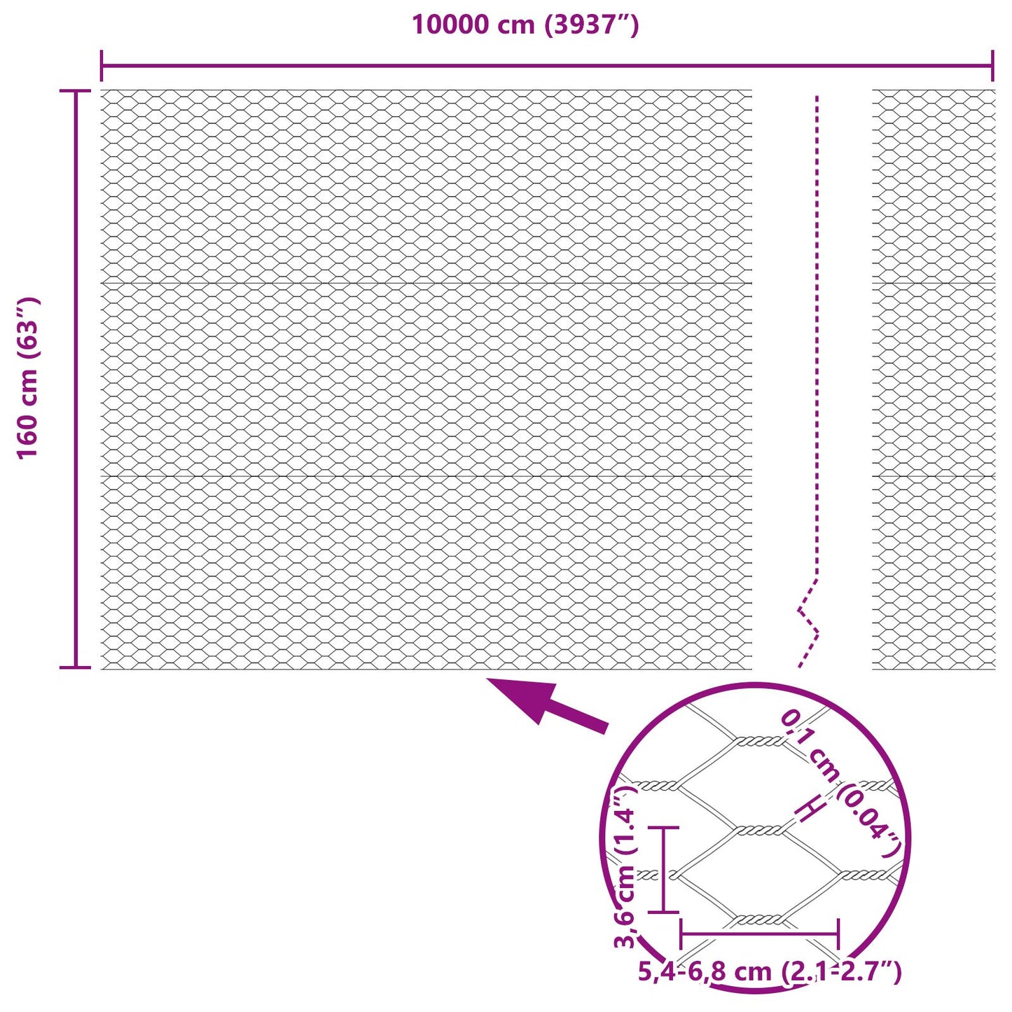 Hekpalen 22 Stuks U-Vorm Grijs 160 Cm Staal,  Zeshoekig Hek Grijs 1.6X100 M Staal