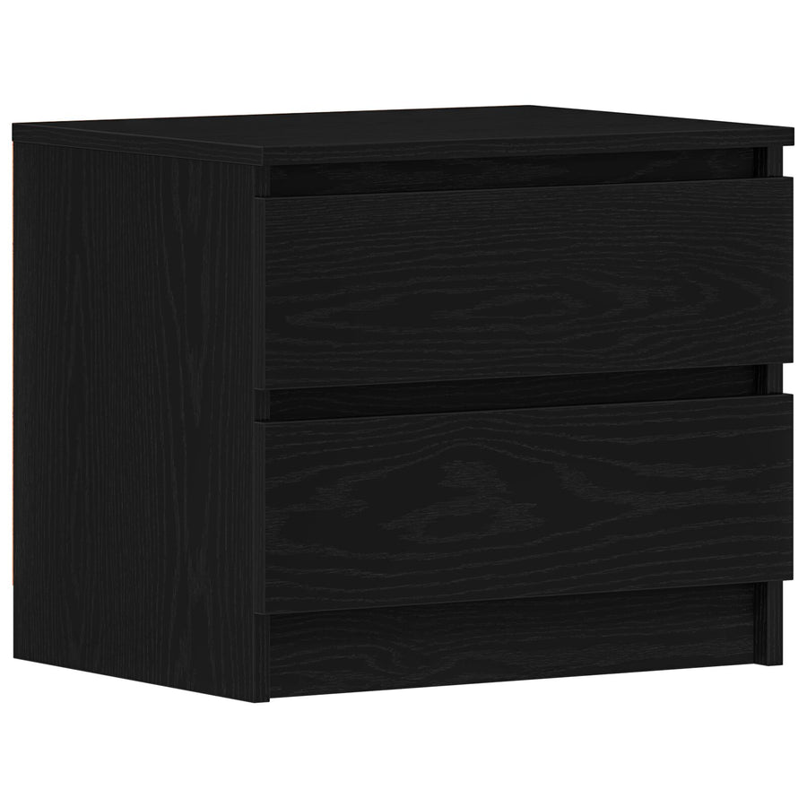 Nachtkastjes 2 Stuks Zwart Eiken 50X40X43,5 Cm Geengineerd Hout