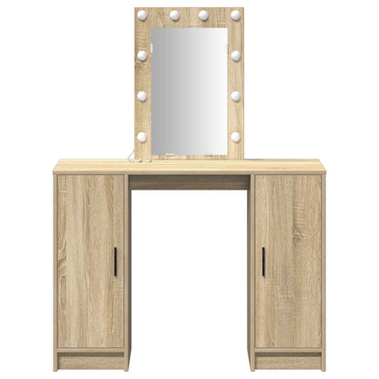 Kaptafel Met Led Verlichting In , 102X33X135 Cm Sonoma eiken
