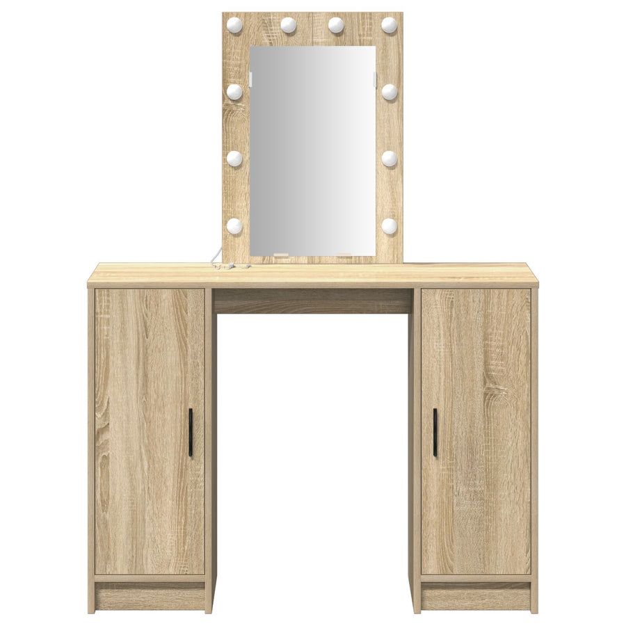 Kaptafel Met Led Verlichting In , 102X33X135 Cm Sonoma eiken