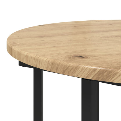 Bijzettafel 2 Stuks Geengineerd Hout En Metaal Artisan eiken