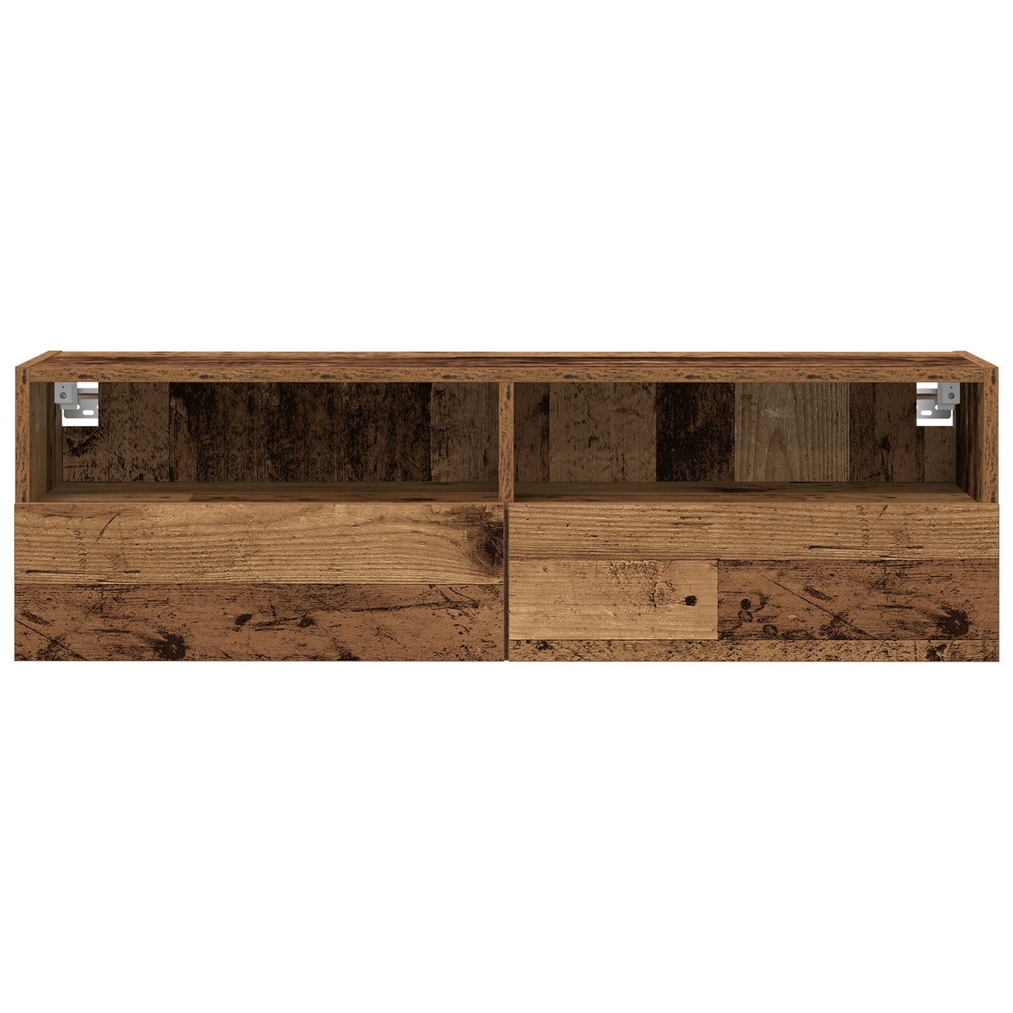 Tv Wandkasten 2 Stuks Gelaagd Hout Oud hout