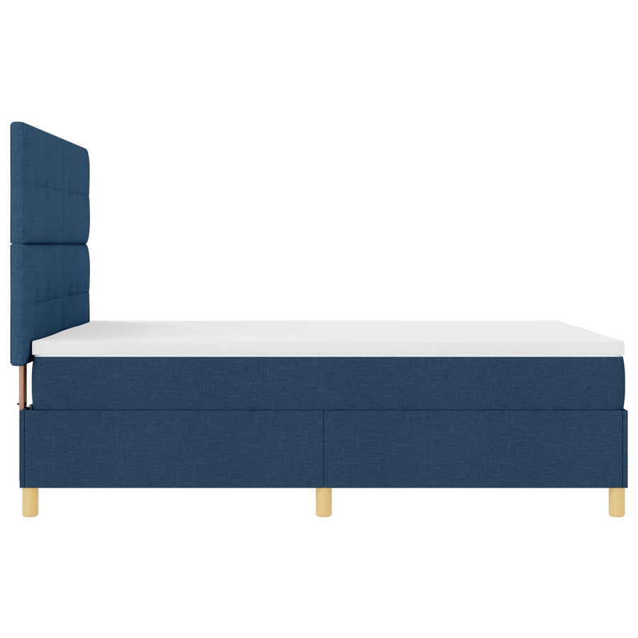 Boxspringbed Met Matras Blauw 140X190 Cm Stof Blauw