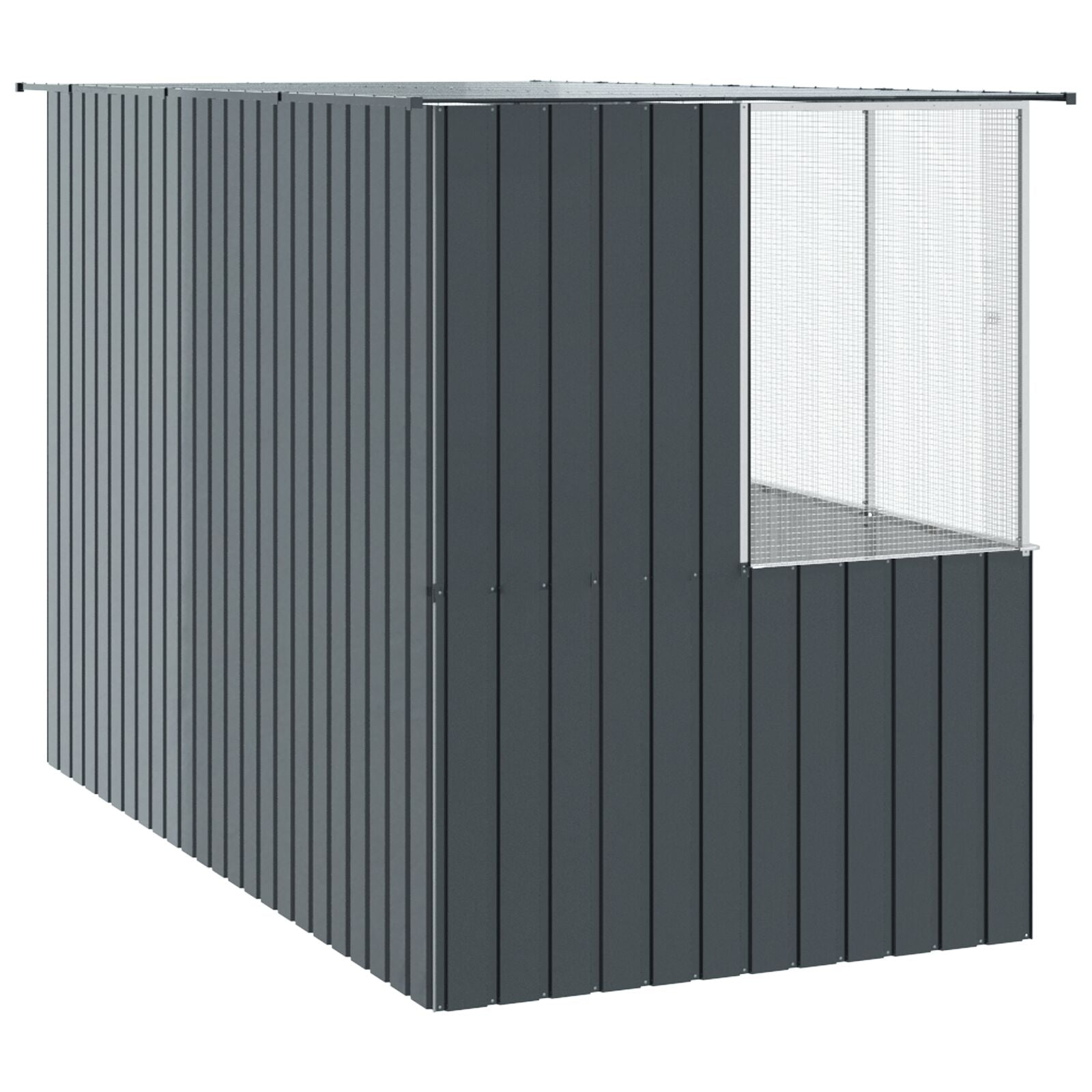 Vogelkooi Antraciet 215X78X200 Cm Gegalvaniseerd Staal