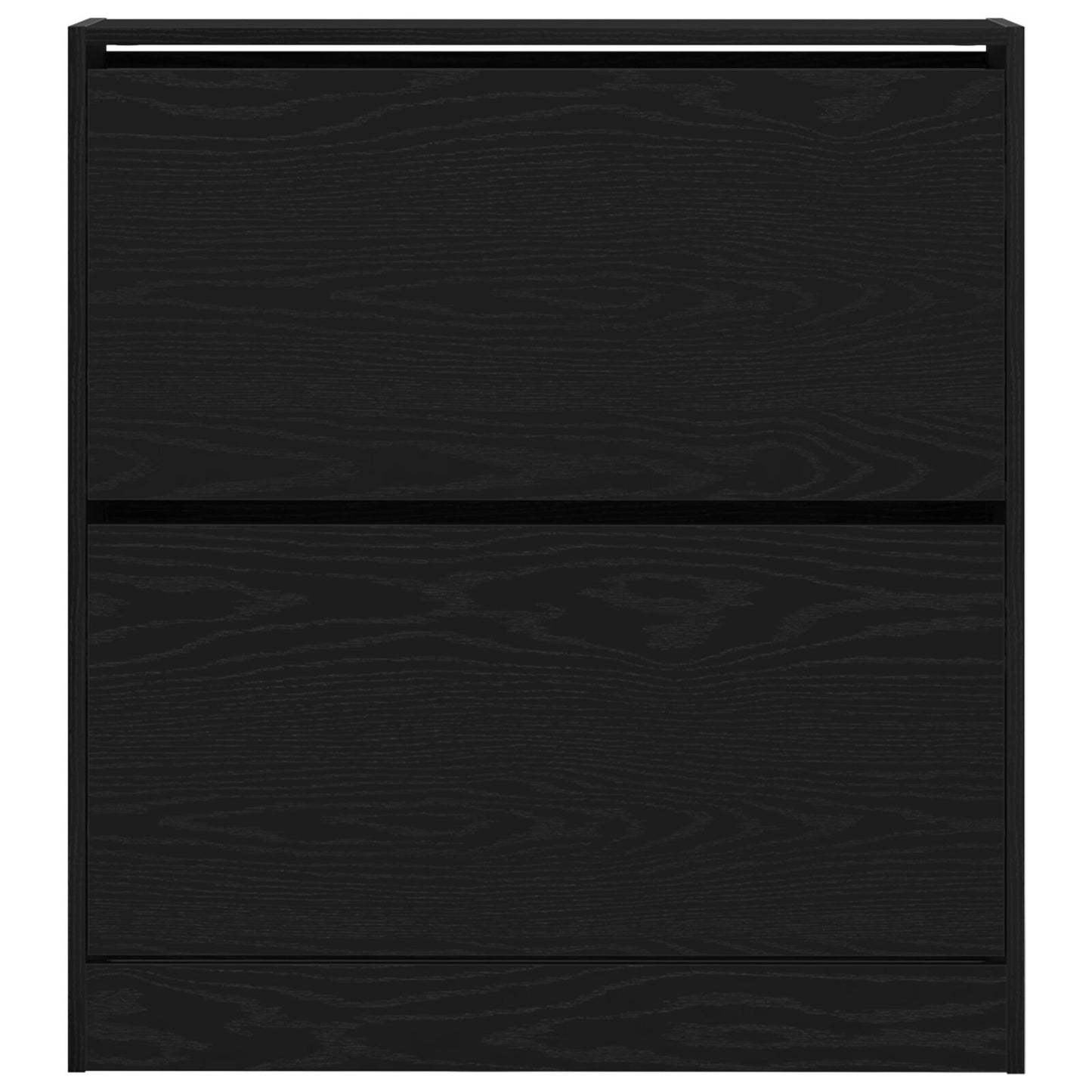 Schoenenkast Met Flip Lade Zwart Eiken 80X21X87,5 Cm