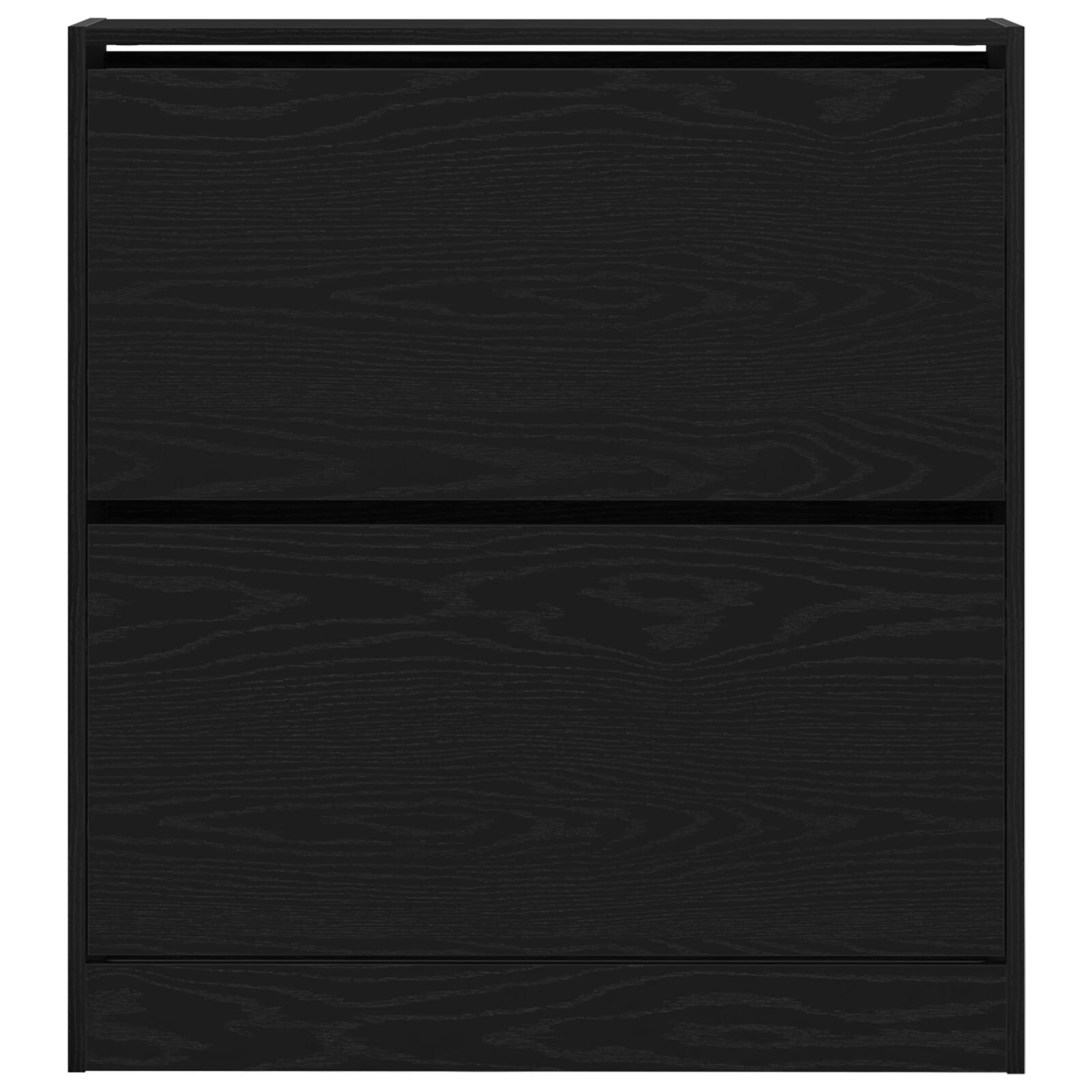 Schoenenkast Met Flip Lade Zwart Eiken 80X21X87,5 Cm