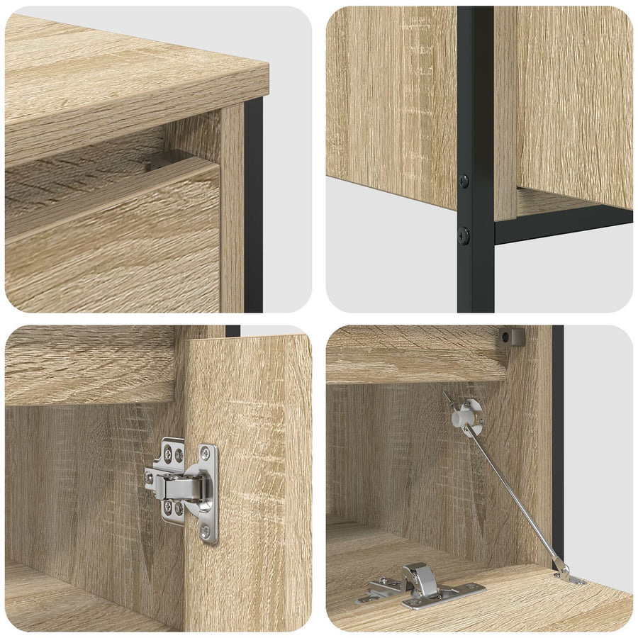 3-Delige Badkamermeubelset Engineered Wood Sonoma Eiken