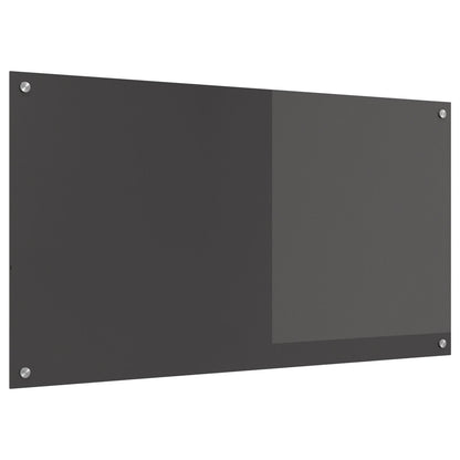 Keuken Achterwand 110X60X0,6 Cm Gekleurd Glas Donkergrijs 110 x 60 cm