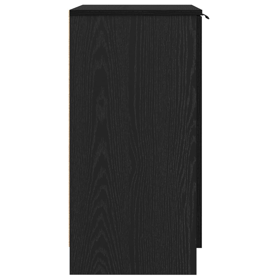Schoenenkast Zwart Eik 59X35X70 Cm Gebeitst Hout