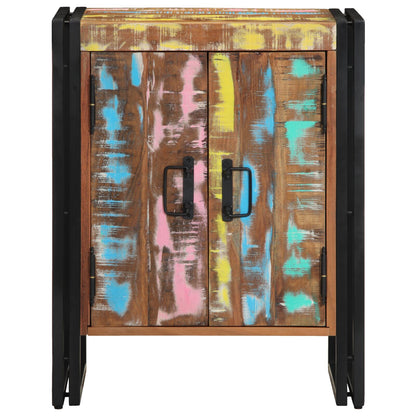 Schoenkast Zwart 30X30X40 Cm En Staal Massief gerecycled hout