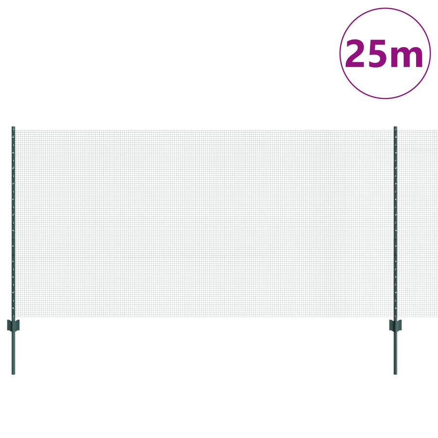 Gezweven Draadhek Met 11 U Palen Groen 1.2X25 M Staal