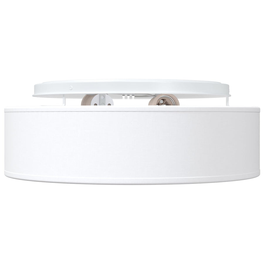 Plafondlamp Inbouw Ø 38 Cm Stof E27 Ø38 x 13,5 cm Wit zonder sterrenlampenkap