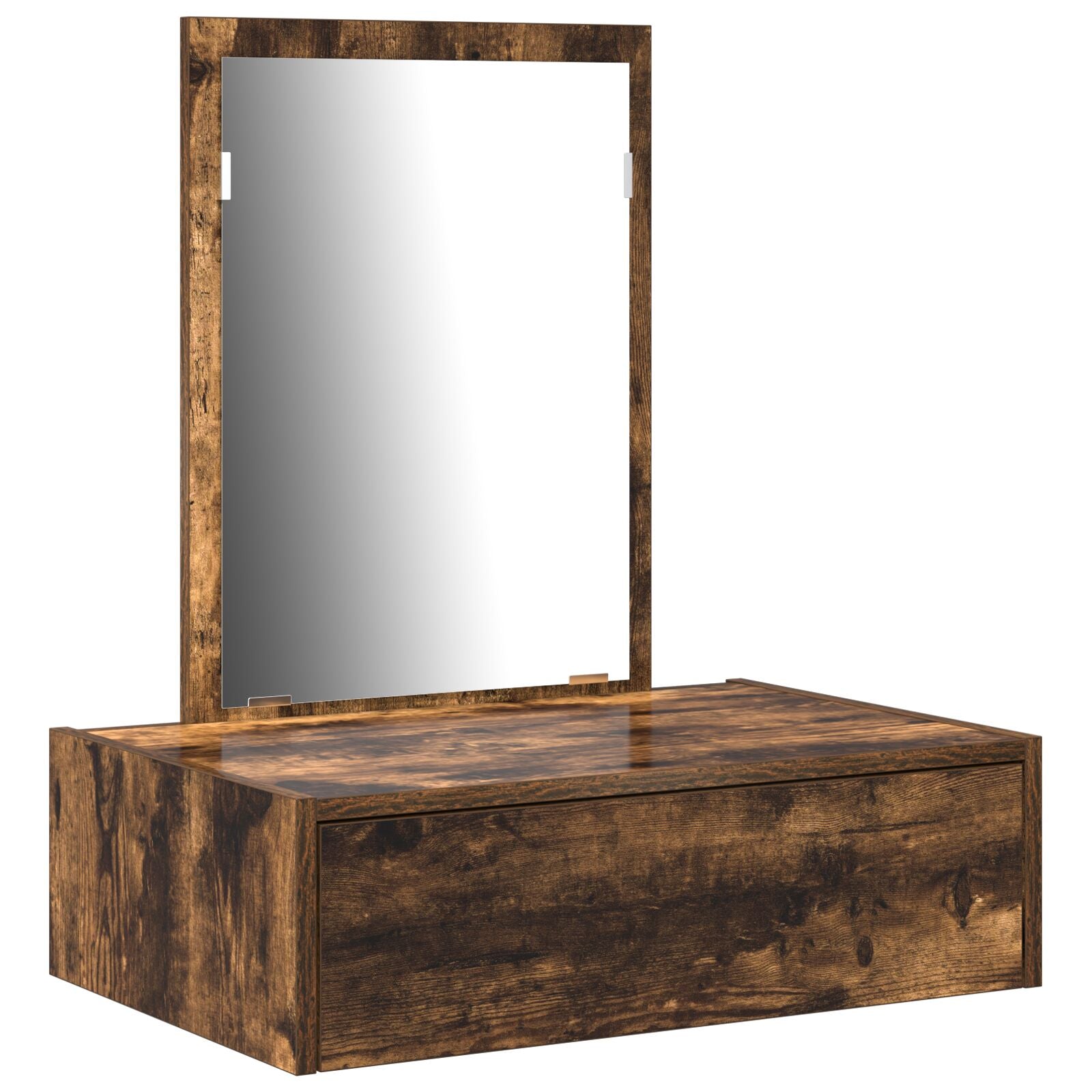 Wandkaptafel 60 x 40 x 70 cm Gerookt eiken zonder LED