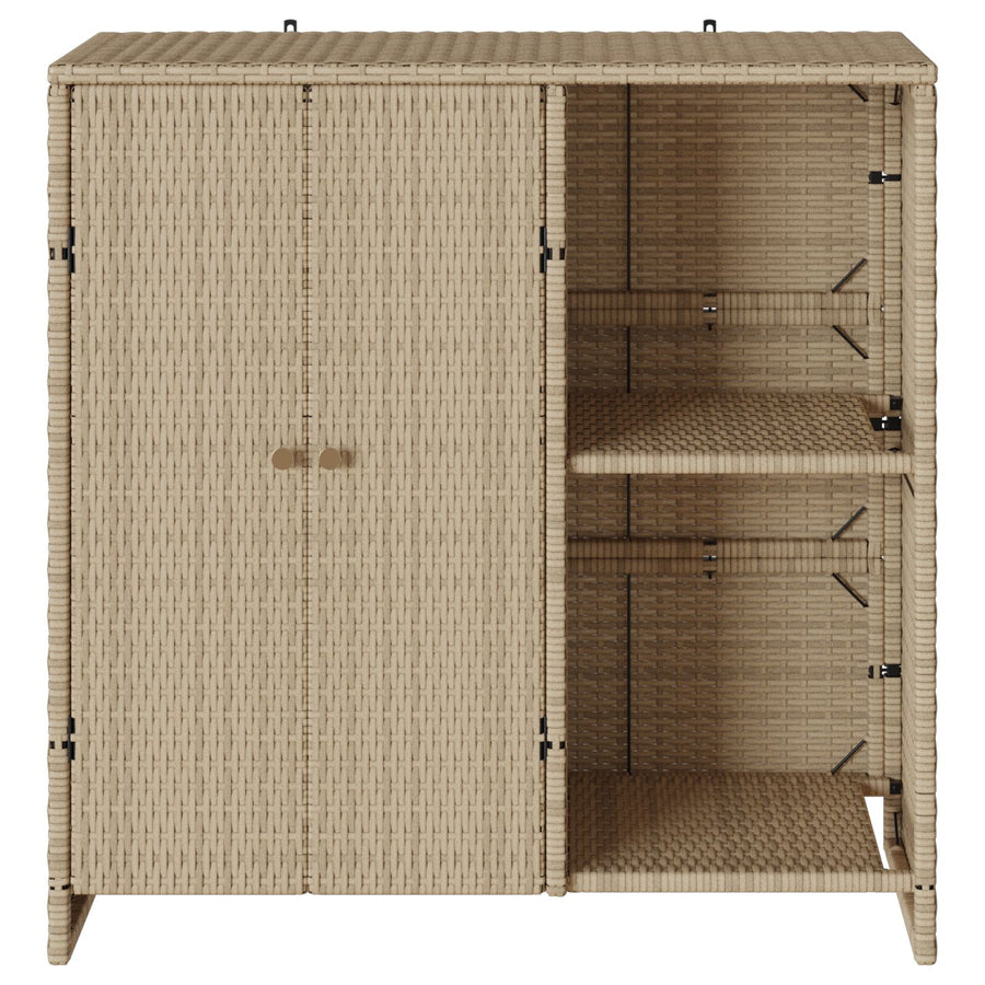 Opbergkast 100X36X102 Cm Rattan Beige