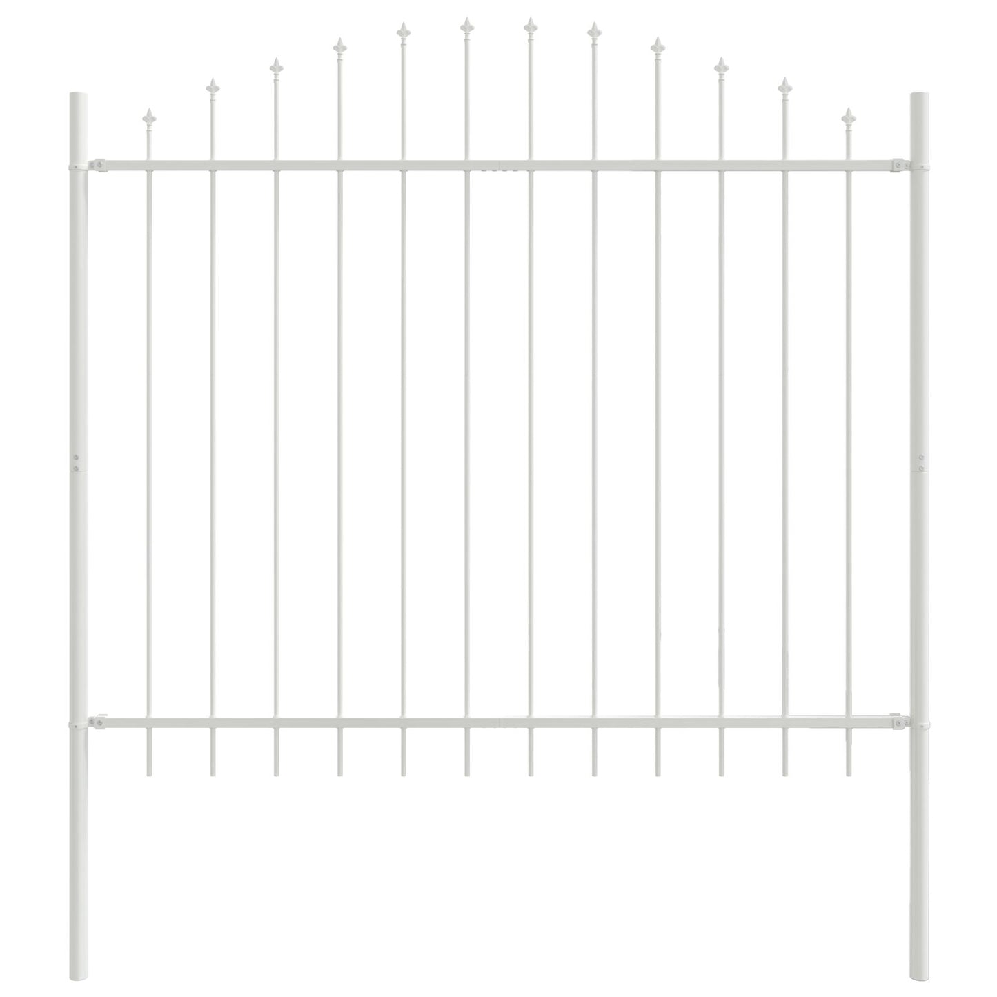 Tuinschutting Met Hoepeltop 6,8X1,25 M Staal Wit 6.8 m 100-125 cm