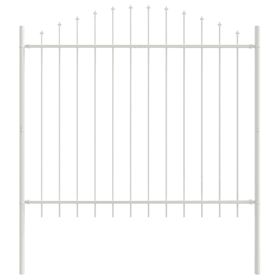 Tuinschutting Met Hoepeltop 6,8X1,25 M Staal Wit 6.8 m 100-125 cm