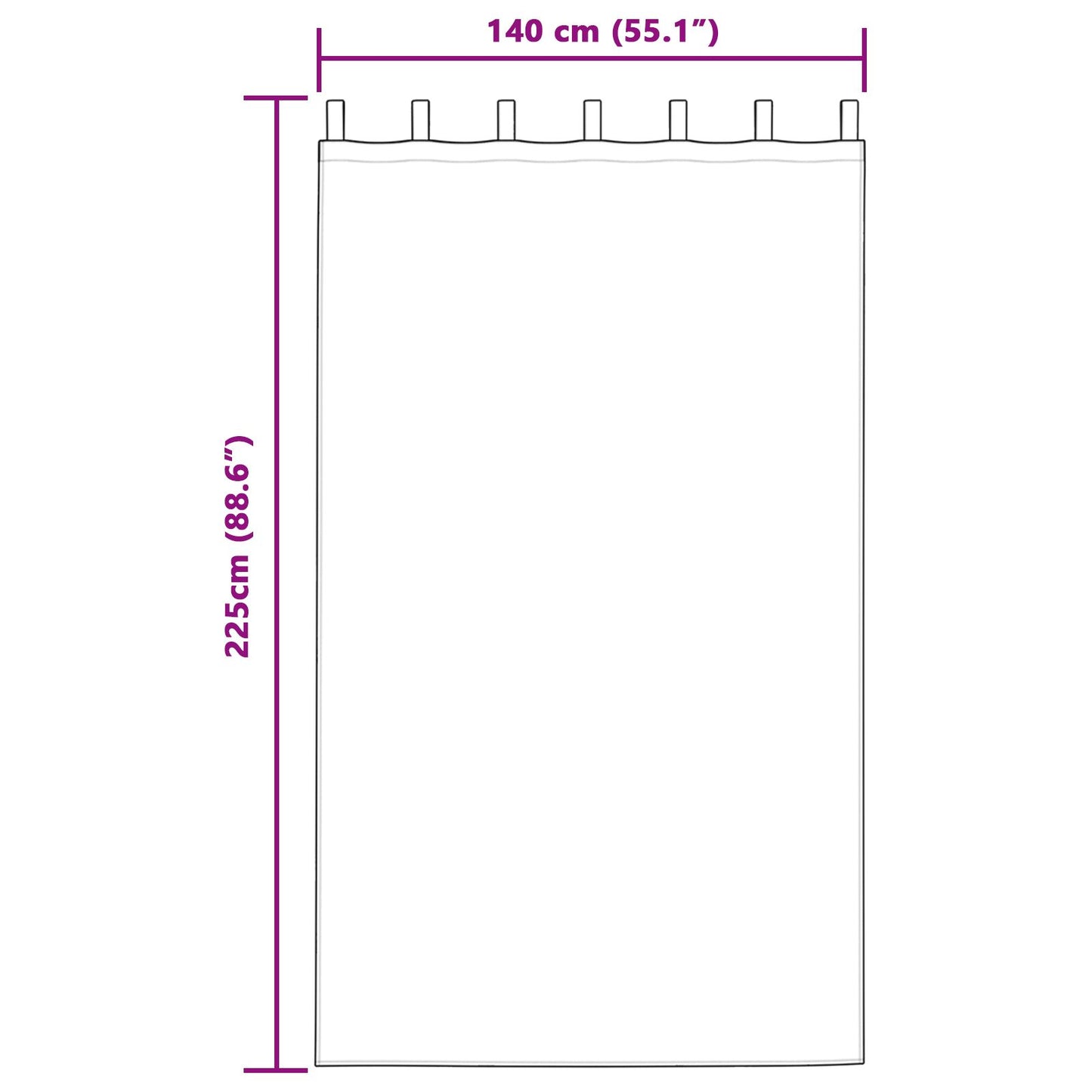 E Verduisterende Gordijnen - 2 Stuks - Velours Zwart 140 x 225 cm met hanglussen