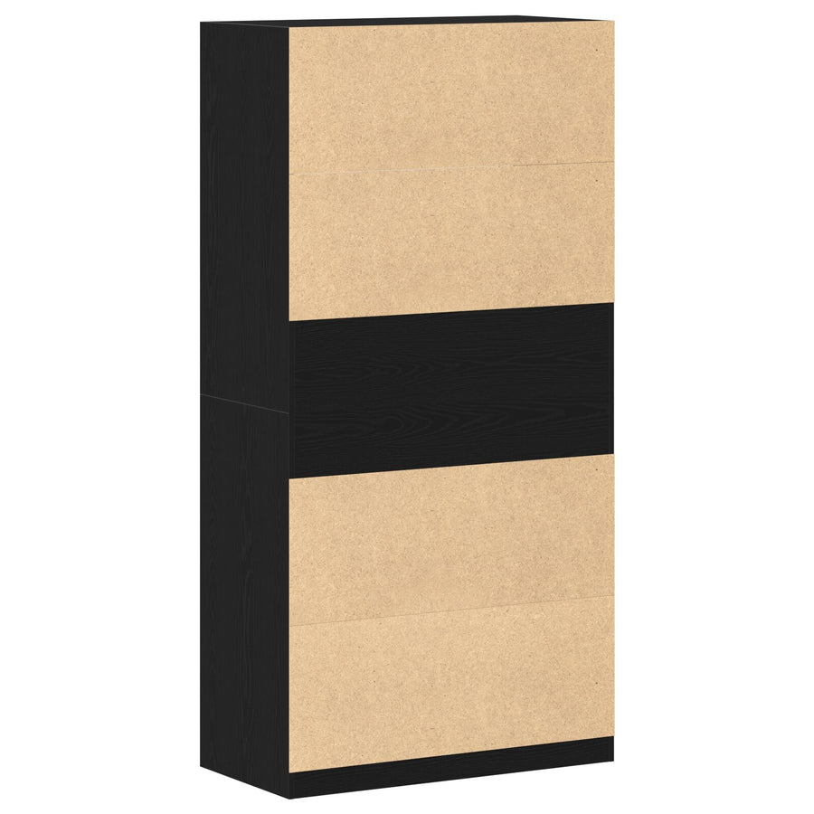 Kledingkast Zwart Eiken 100X50X200 Cm Gemonteerd Hout
