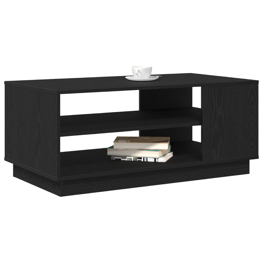 Zwart Eikenhouten Salontafel 102X55X43 Cm Gemaakt Van Engineered Wood