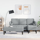 Bankstel 3-4 persoons lichtgrijs polyester