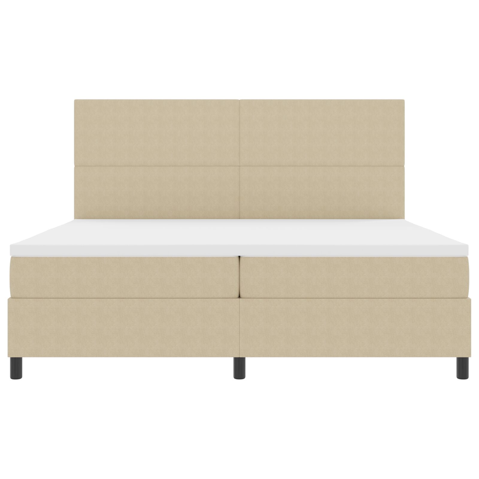 Boxspringbed Met Matras Lichtgroen Grijs 200X200 Cm Corduroy Stof