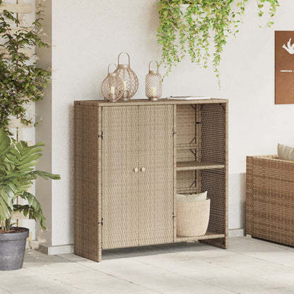 Opbergkast 100X36X102 Cm Rattan Beige