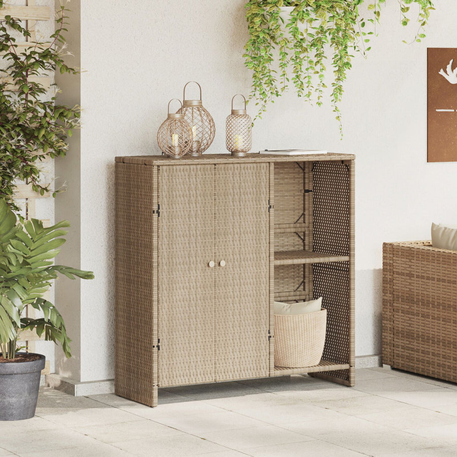 Opbergkast 100X36X102 Cm Rattan Beige