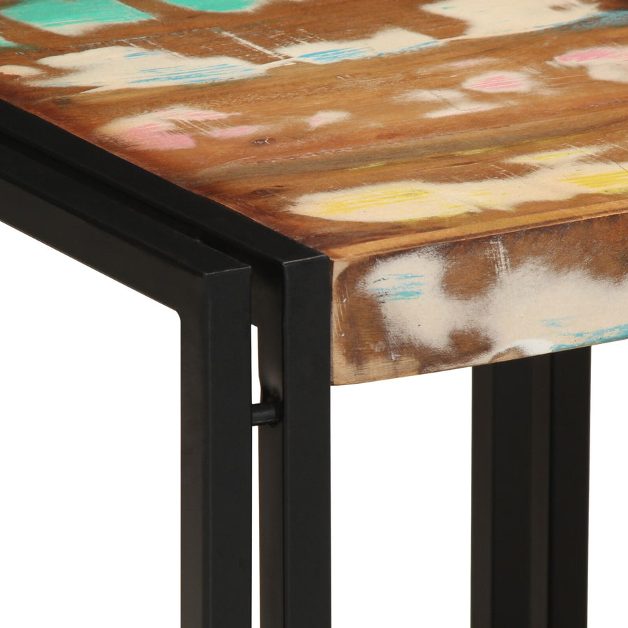 Salontafel Meerkleurig 40X50X38 Cm Massief Hout Gerecycled 90 x 50 x 38 cm Massief acaciahout